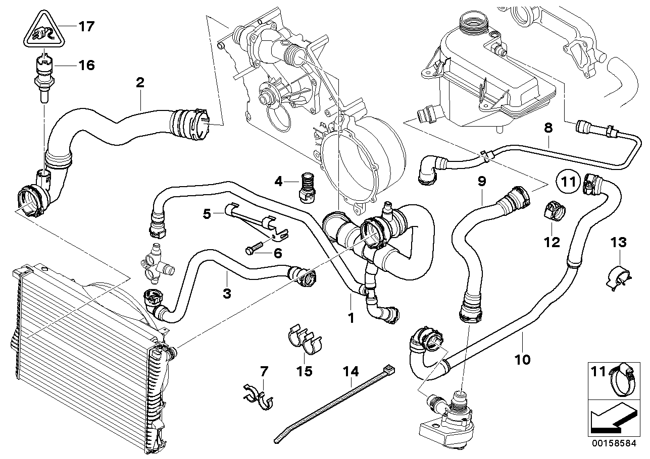 BMW 17107500744 Hose Clamp