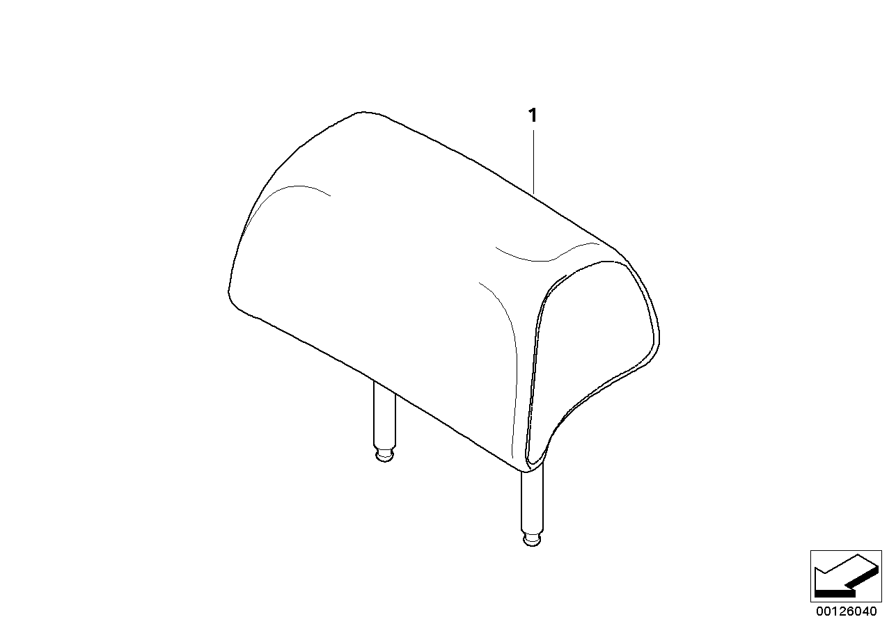 BMW 52208023000 Headrest Leather