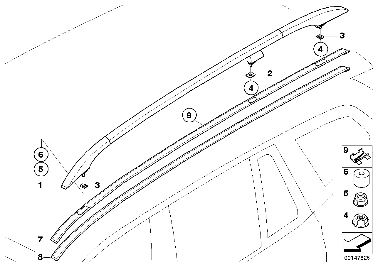 BMW 51133401695 Moulding Clamp