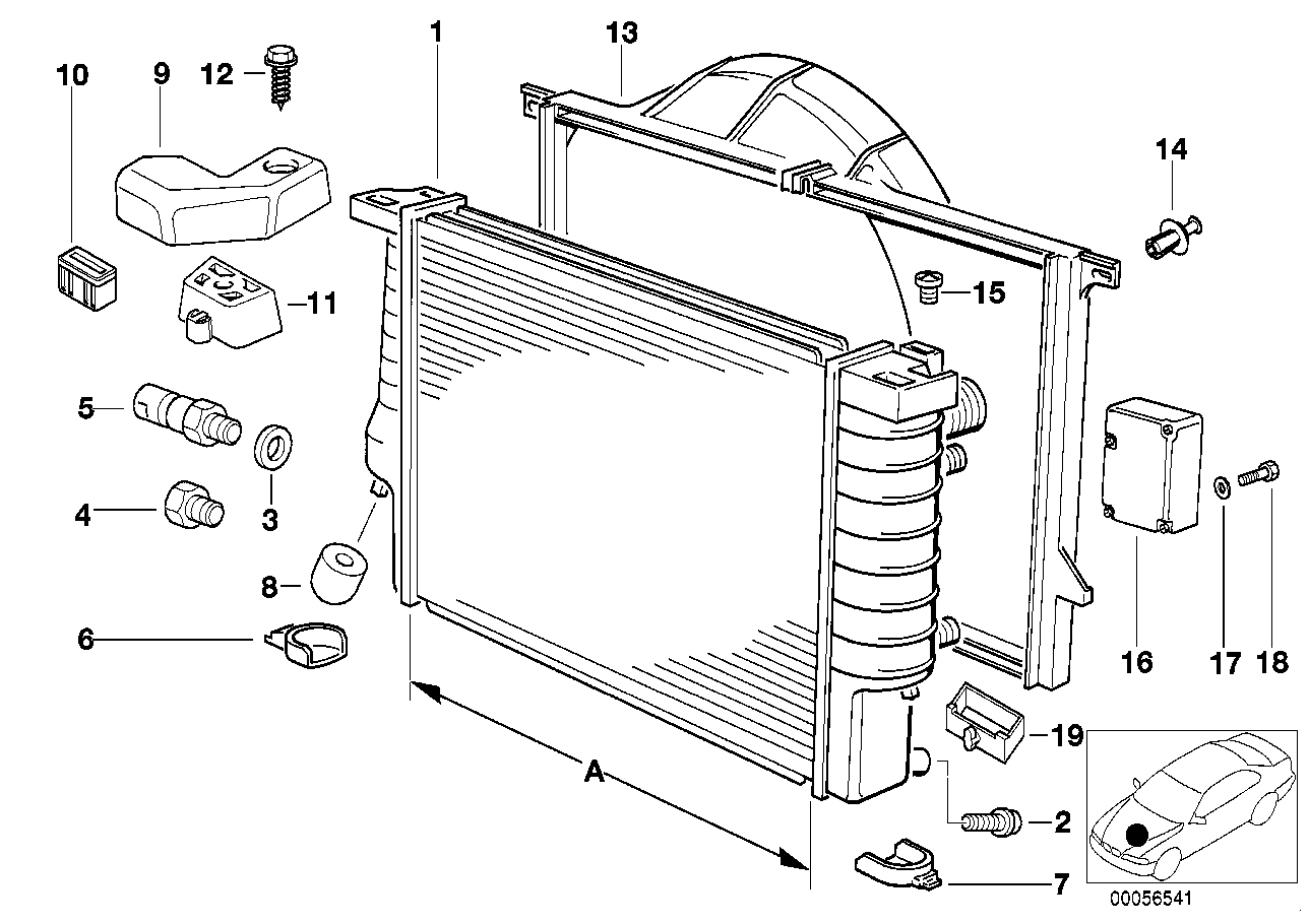 BMW 17111723258 Bracket, Right