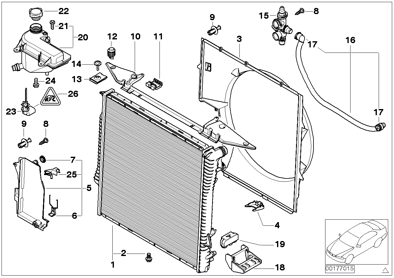 BMW 17107500749 Fixing Clamp