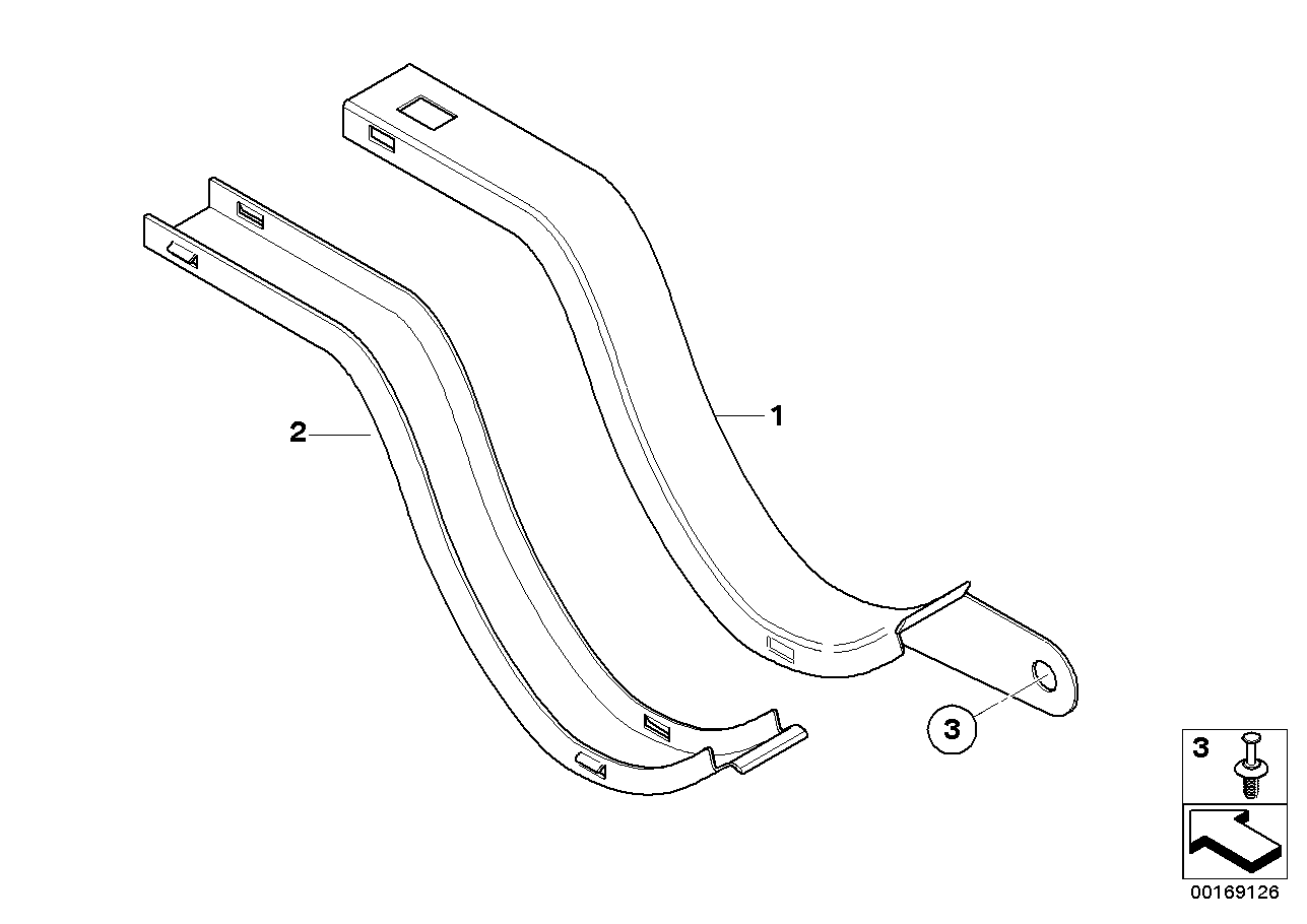 BMW 61136978334 Cable Duct,Upper Section, Rear Lid,Right