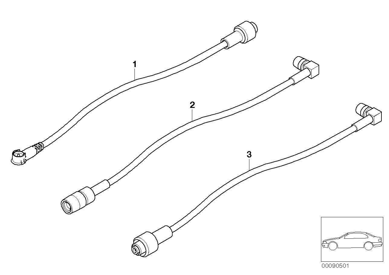 BMW 61126916290 Aerial Cable, Audio/Video