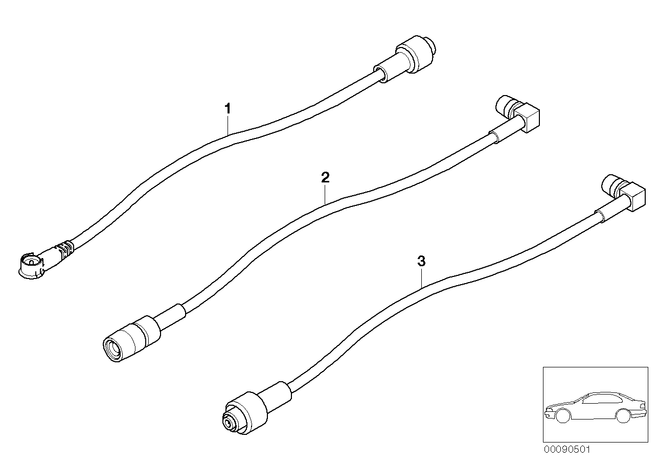 BMW 61126916291 Aerial Cable, Audio/Video