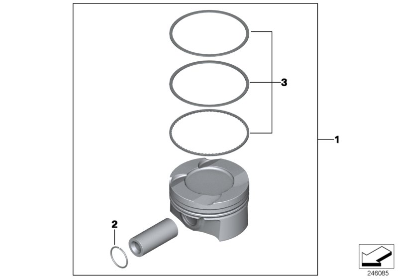 BMW 11258606459 Piston