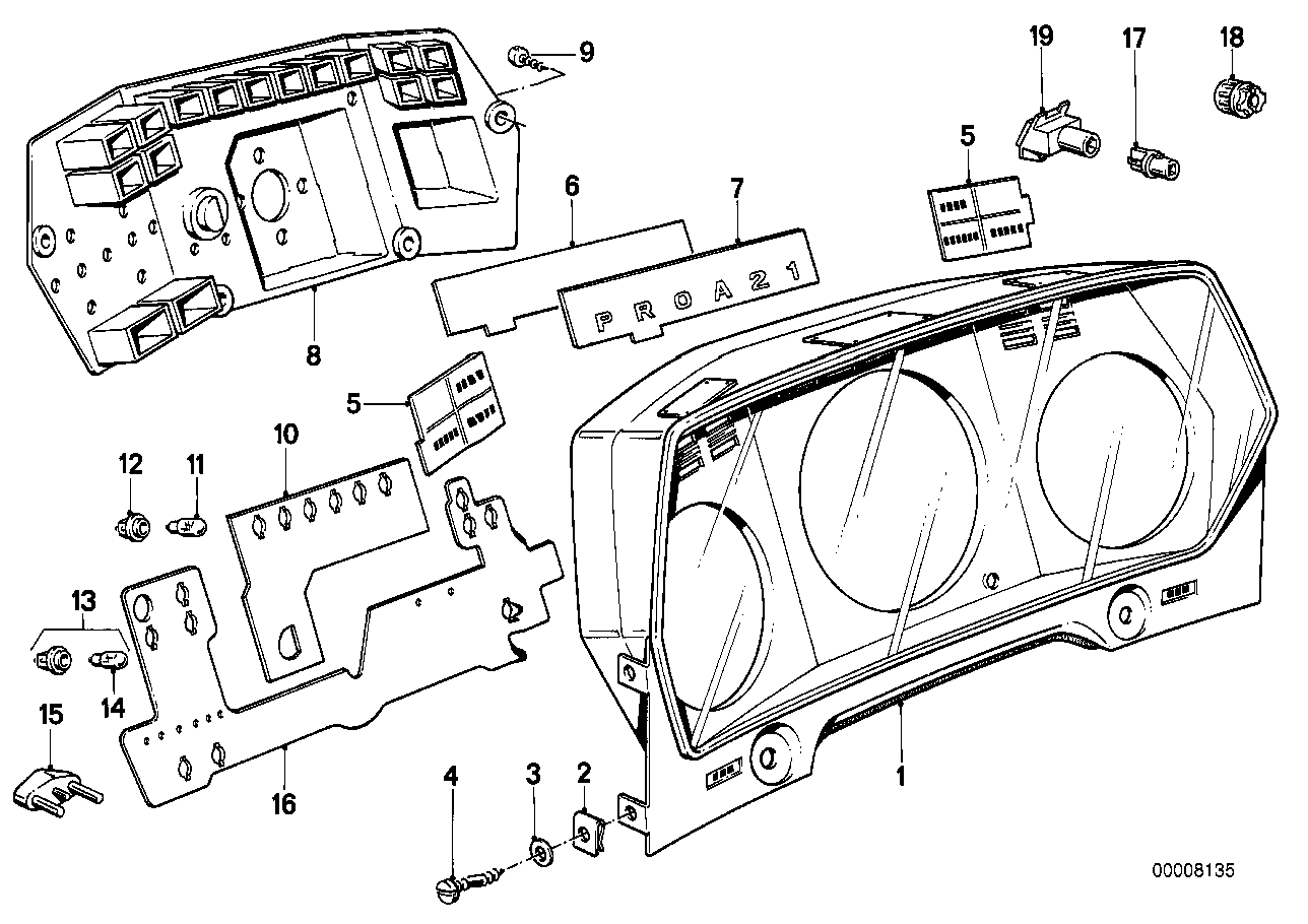 BMW 62111360526 Printed Circuit Board