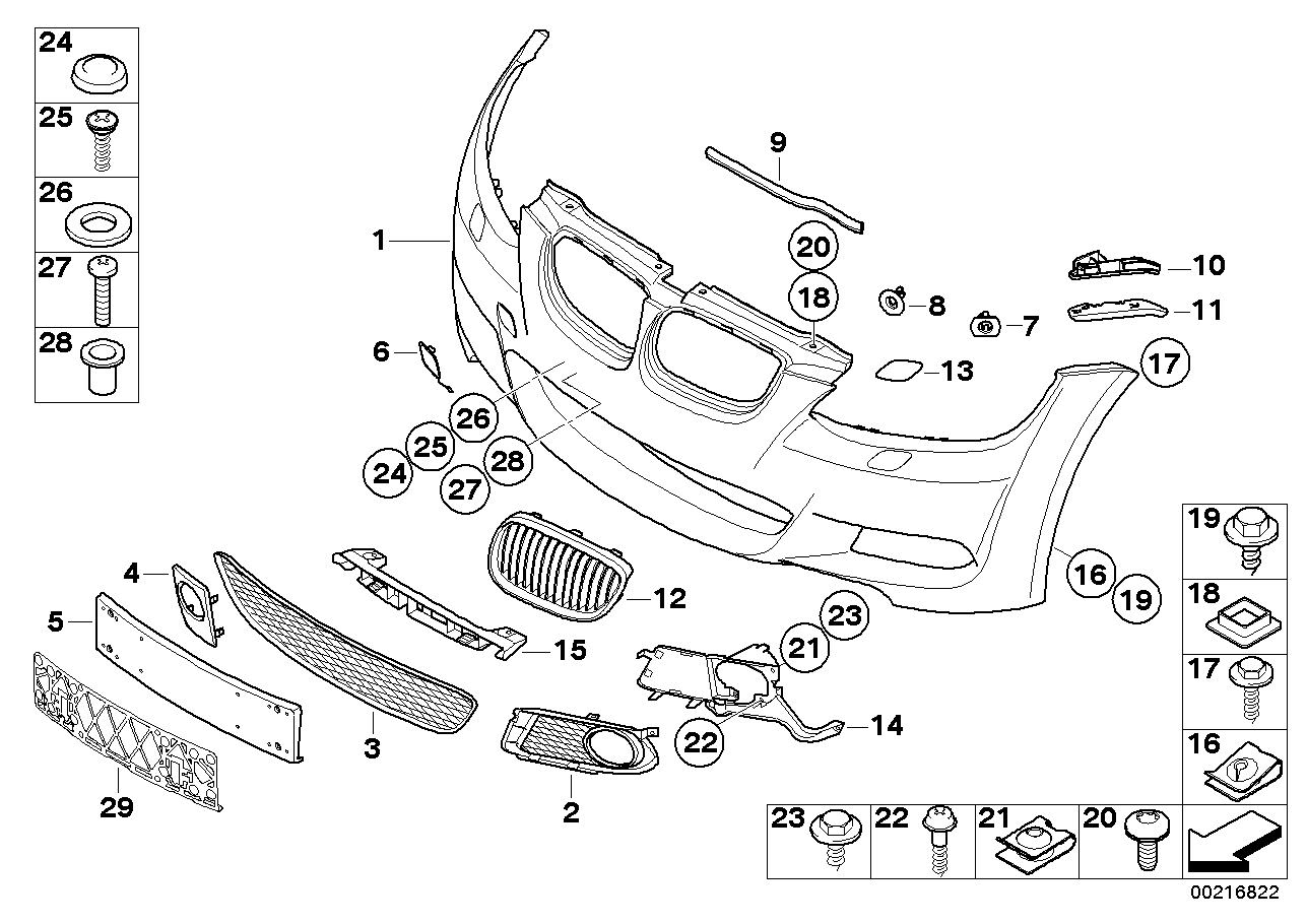 BMW 51118043230 Support, Fog Lamp Right