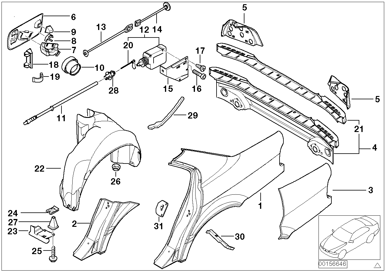 BMW 41358227947 Lock Plate