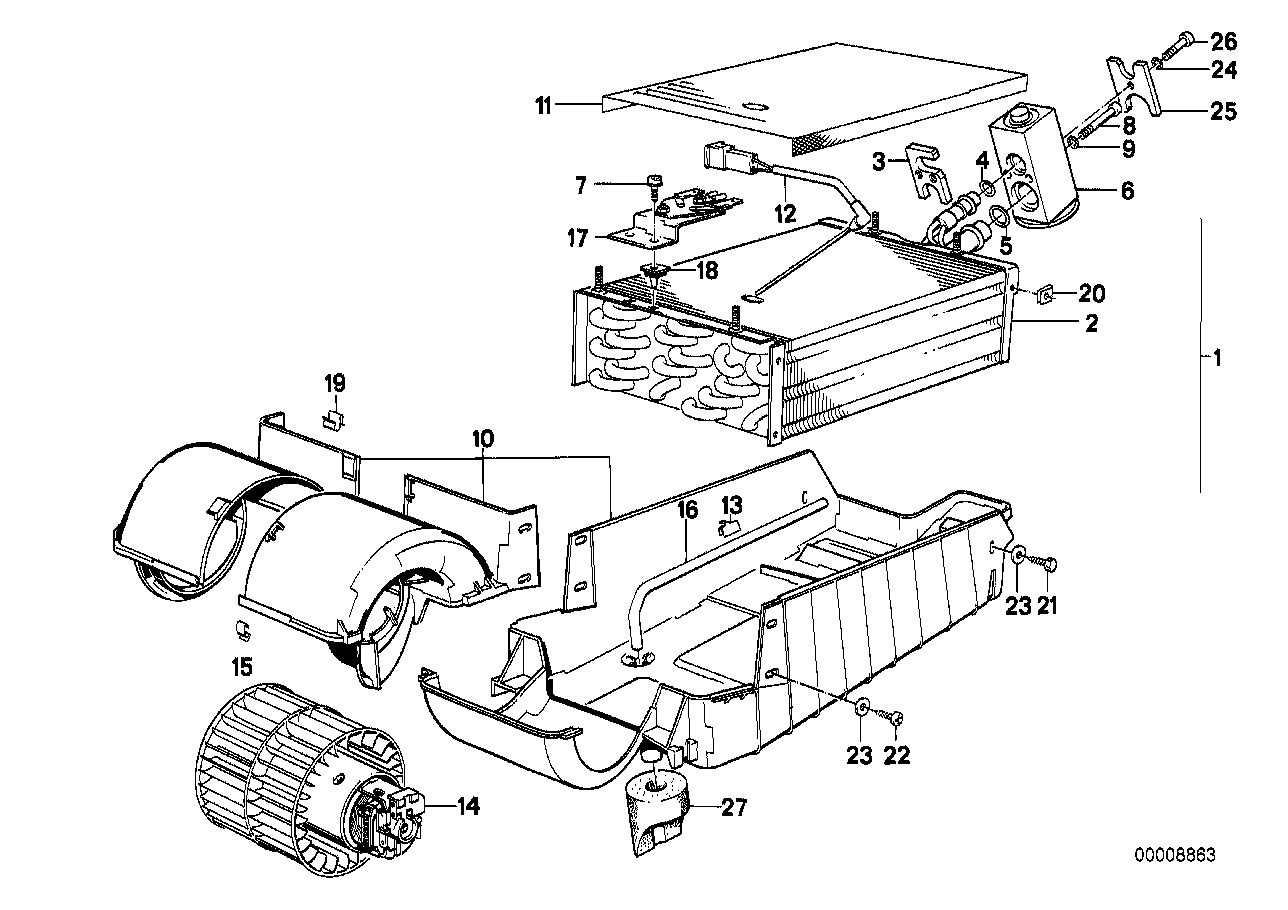 BMW 64511377476 Evaporator Temperature Sensor