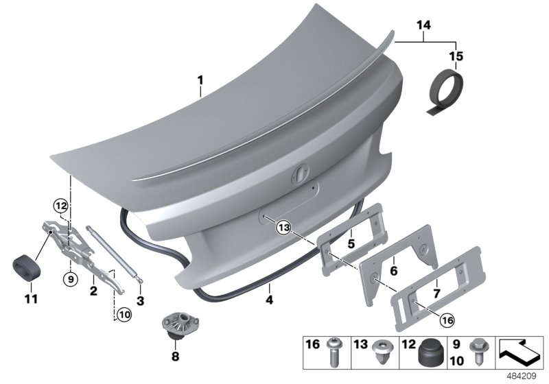 BMW 41007430392 Trunk Lid