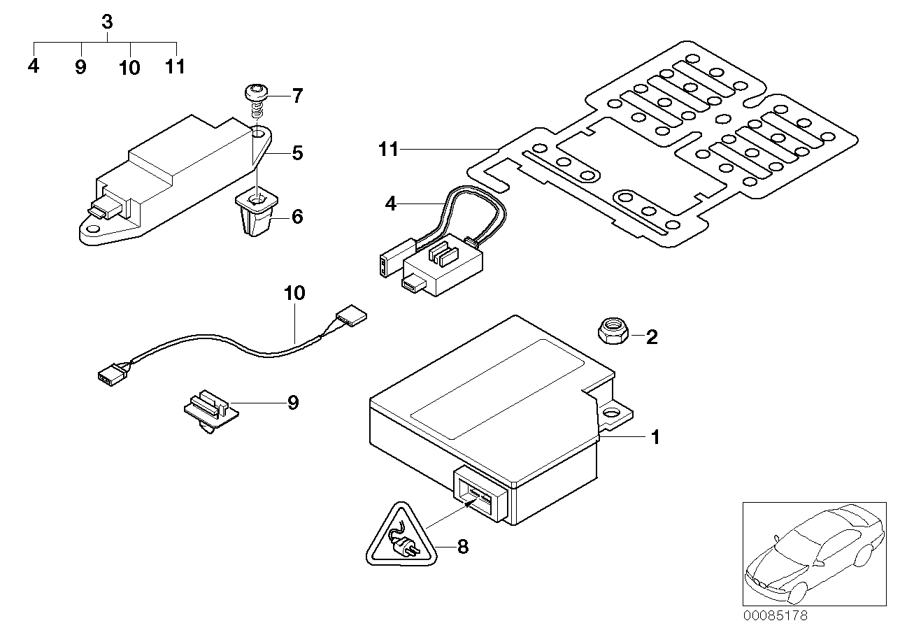 BMW 72108099028 Sensor Mat, Co-Driver'S Airbag