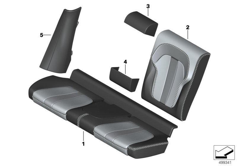 BMW 52207939692 SIDE FINISHER, LEATHER, RIGH