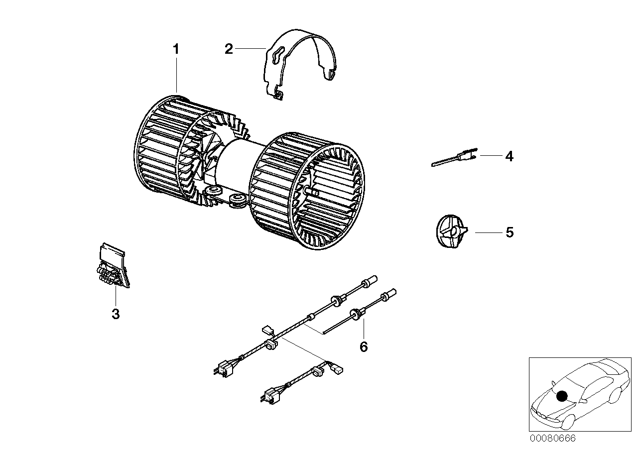 BMW 64118385270 Wiring For Air Conditioner