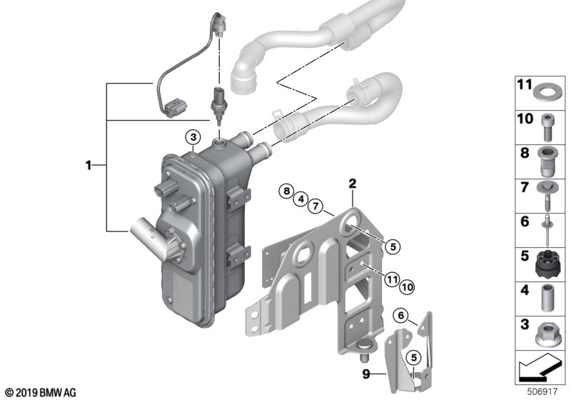 BMW 64219337716 Flow Heater Electric.