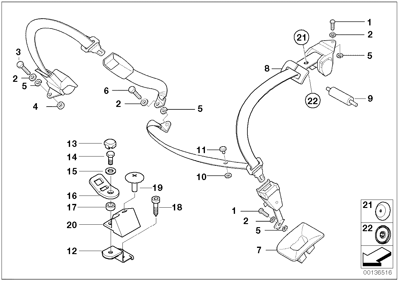 BMW 72147014813 Support, Child Seat