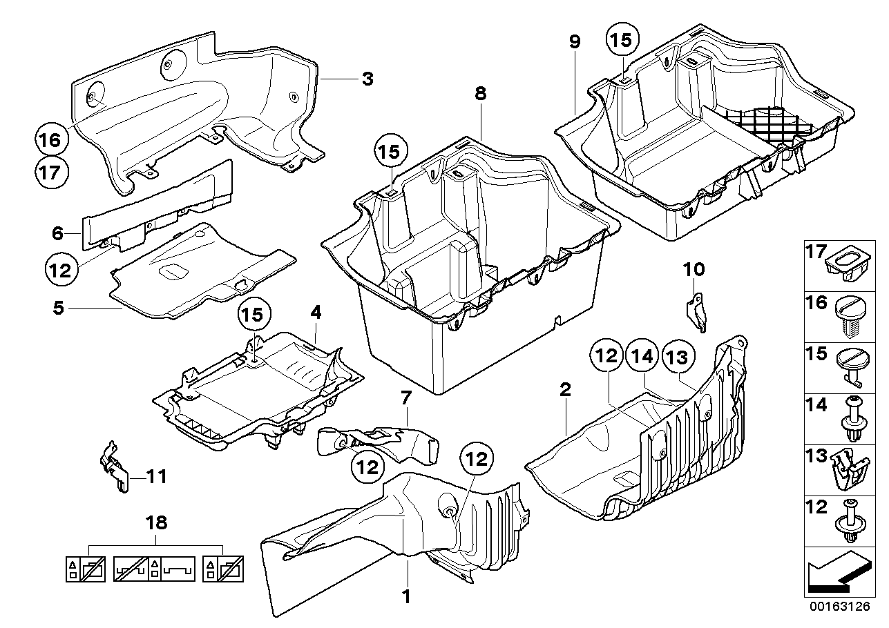 BMW 51479126822 Recessed Cover