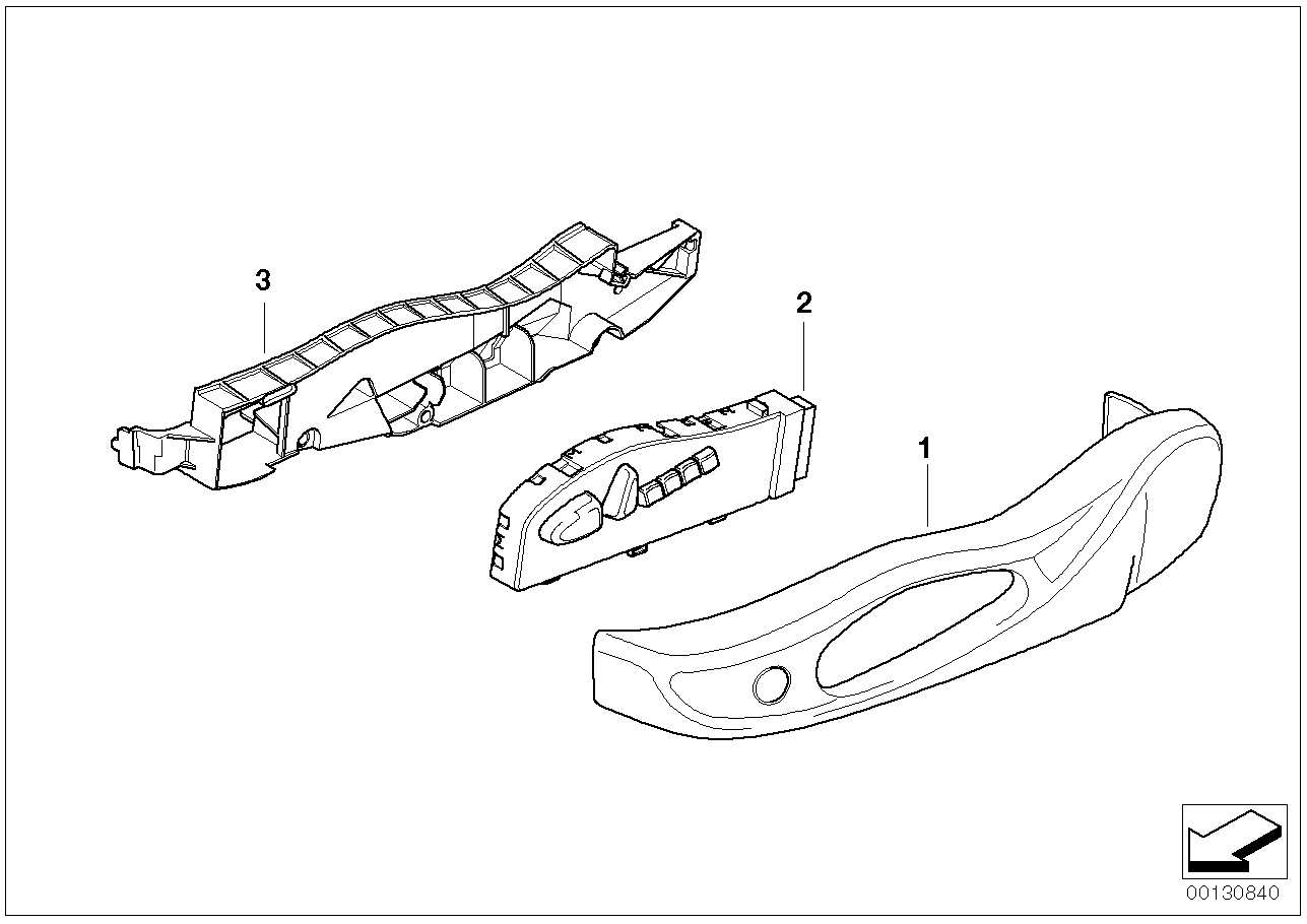 BMW 52107898408 Trim, Seat, Outer Right