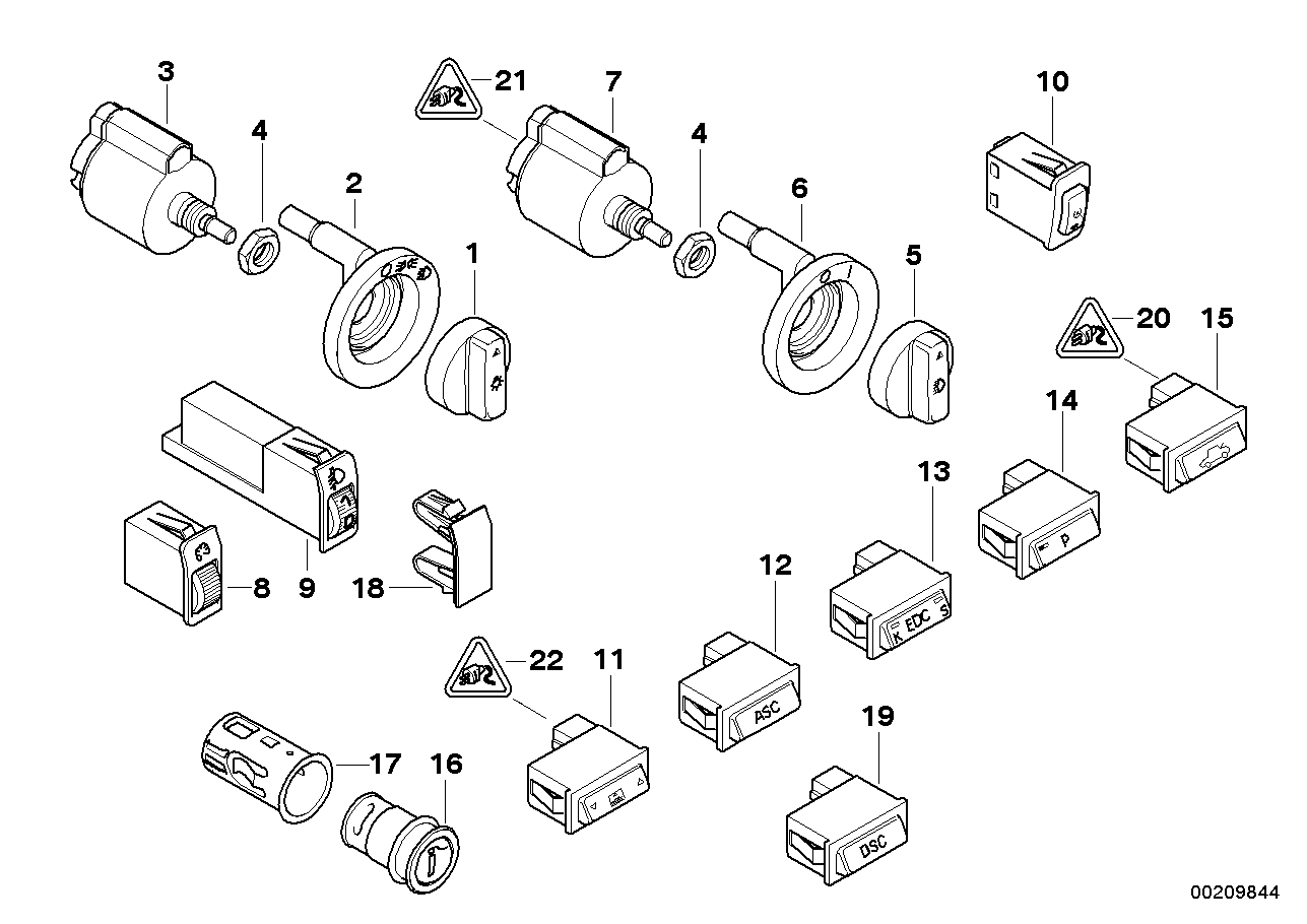 BMW 61136954554 Universal Socket Housing Uncoded