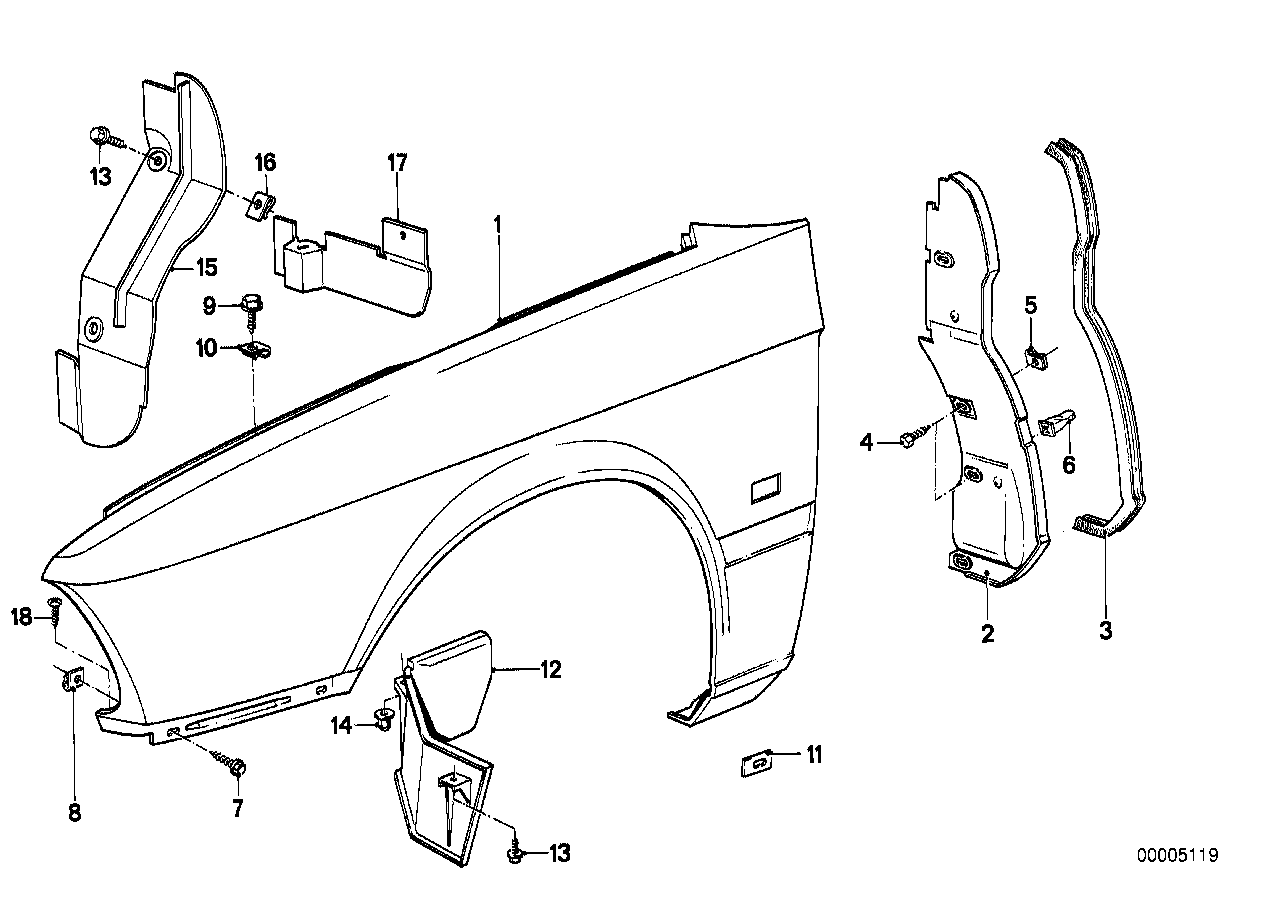 BMW 51711925977 Cover, Wheel Housing, Front Left