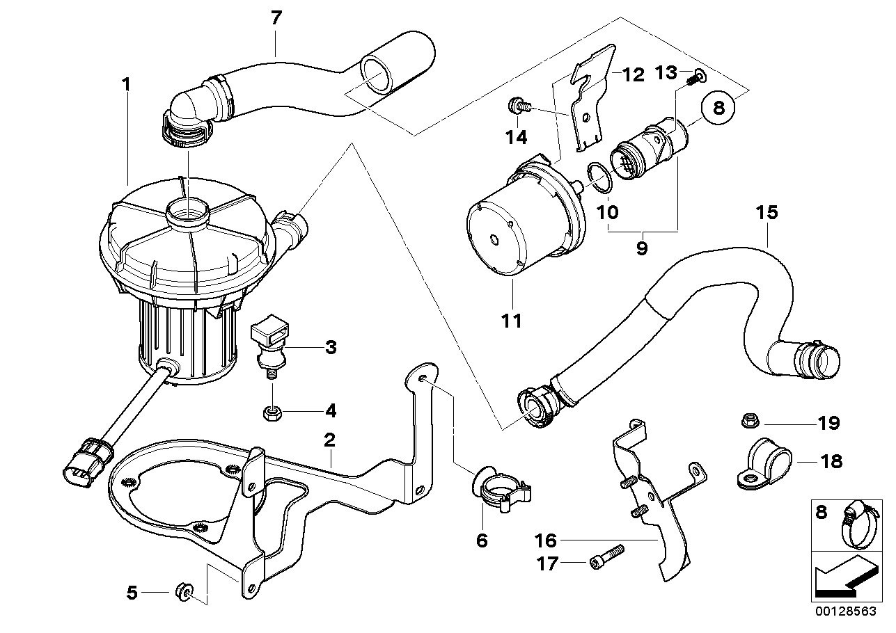 BMW 07147525090 Hose Clamp