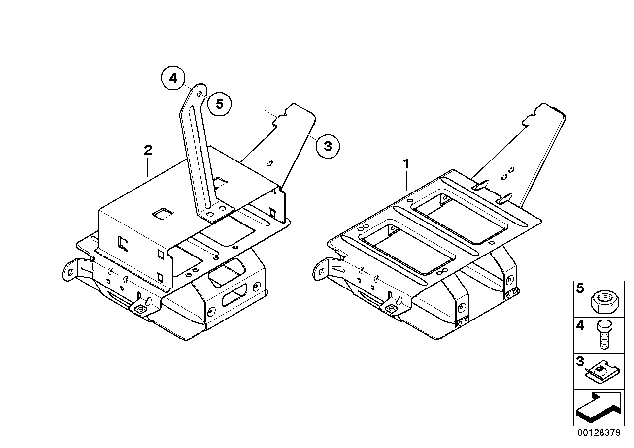 BMW 65123411775 Bracket, Satellite- Radio