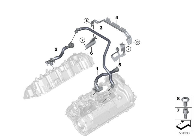 BMW 11158698824 VENT PIPE