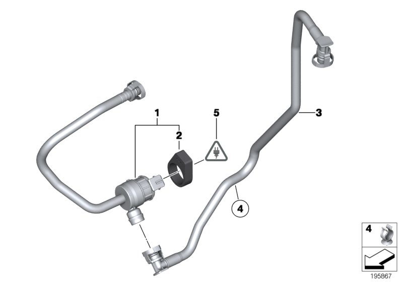 BMW 13907636148 Fuel Tank Ventilation Valve With Pipe