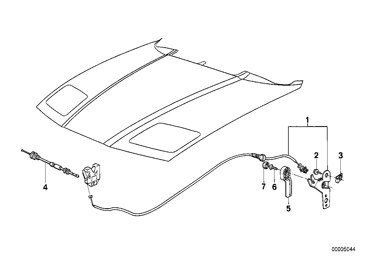 BMW 51231970035 Bowden Cable Lever