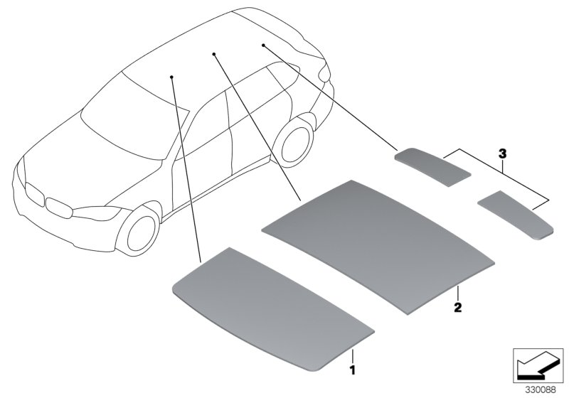 BMW 51489892169 SOUND INSULATION FOR ROOF, F