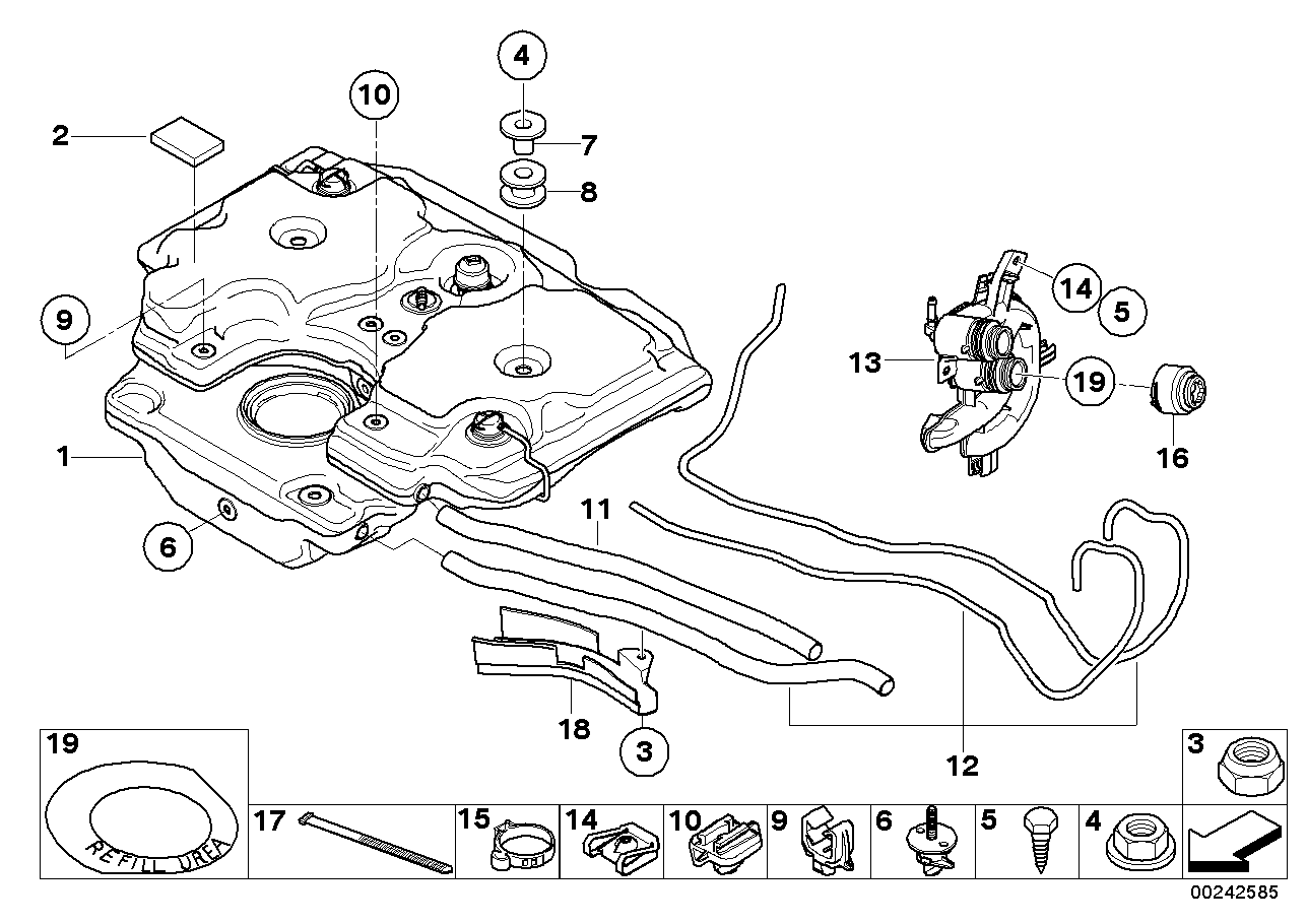 BMW 16197210891 Damping Strip