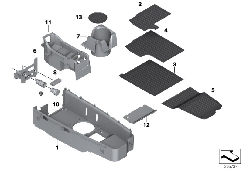 BMW 51169226136 CUP HOLDER, STORAGE TRAY