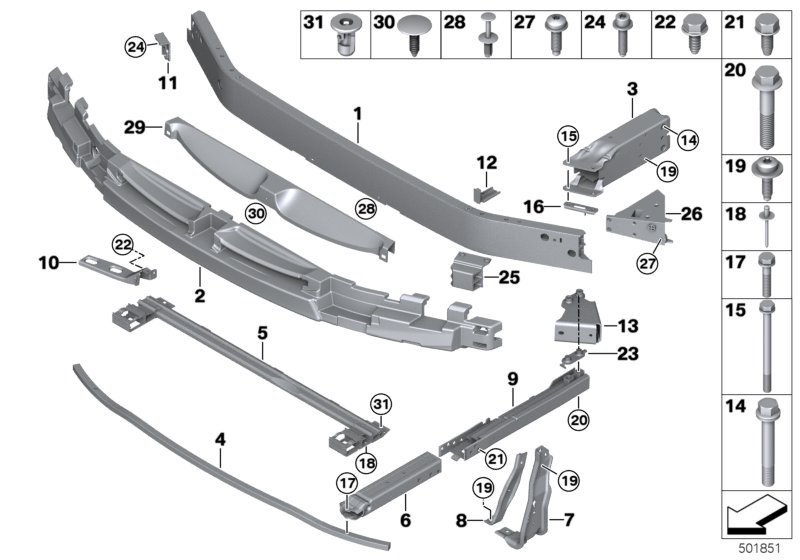 BMW 07119906680 Hex Bolt With Washer