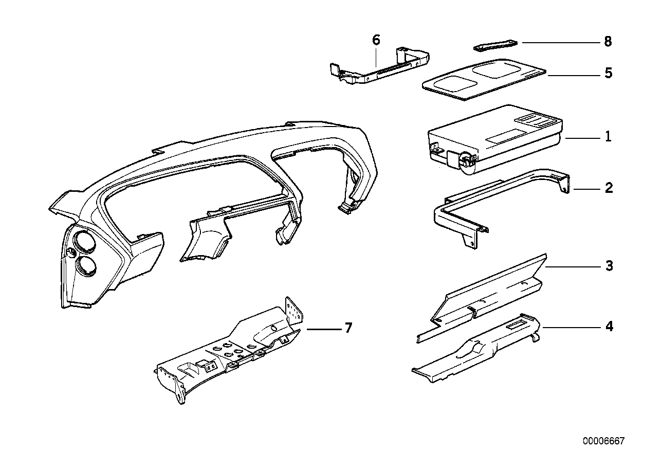 BMW 72128128847 Air Bag Module For Passenger Side