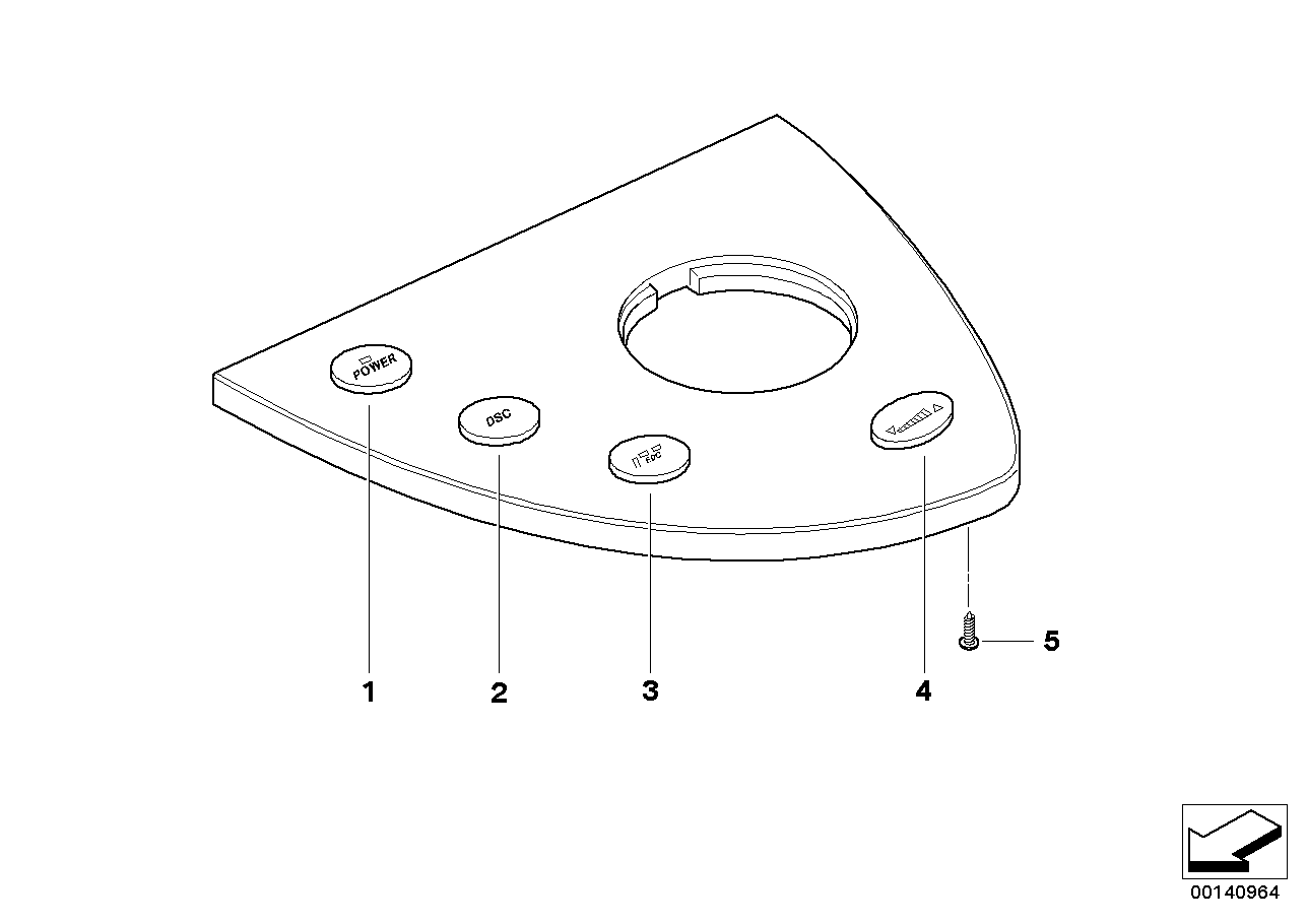 BMW 61317839116 Switch Dsc Off