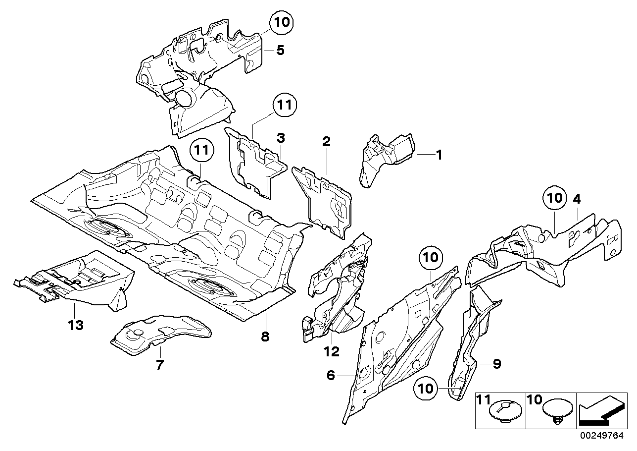 BMW 51486988461 Filler Element, Floor, Rear