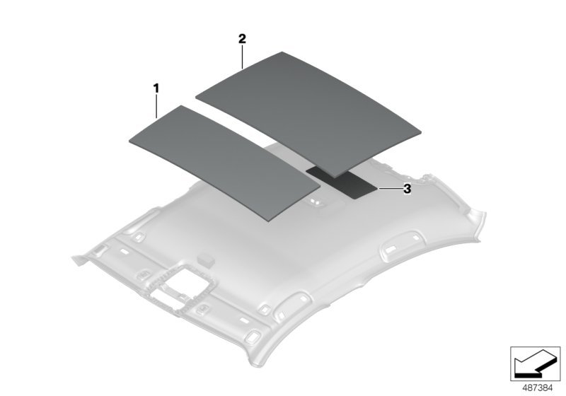 BMW 51487433280 SOUND INSULATING ROOF REAR