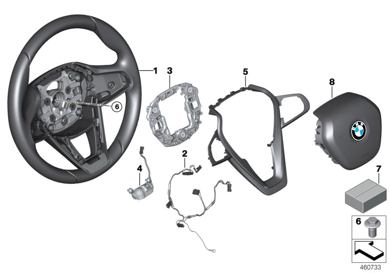 BMW 32307945073 DECOR TRIM COVER, STEERING W