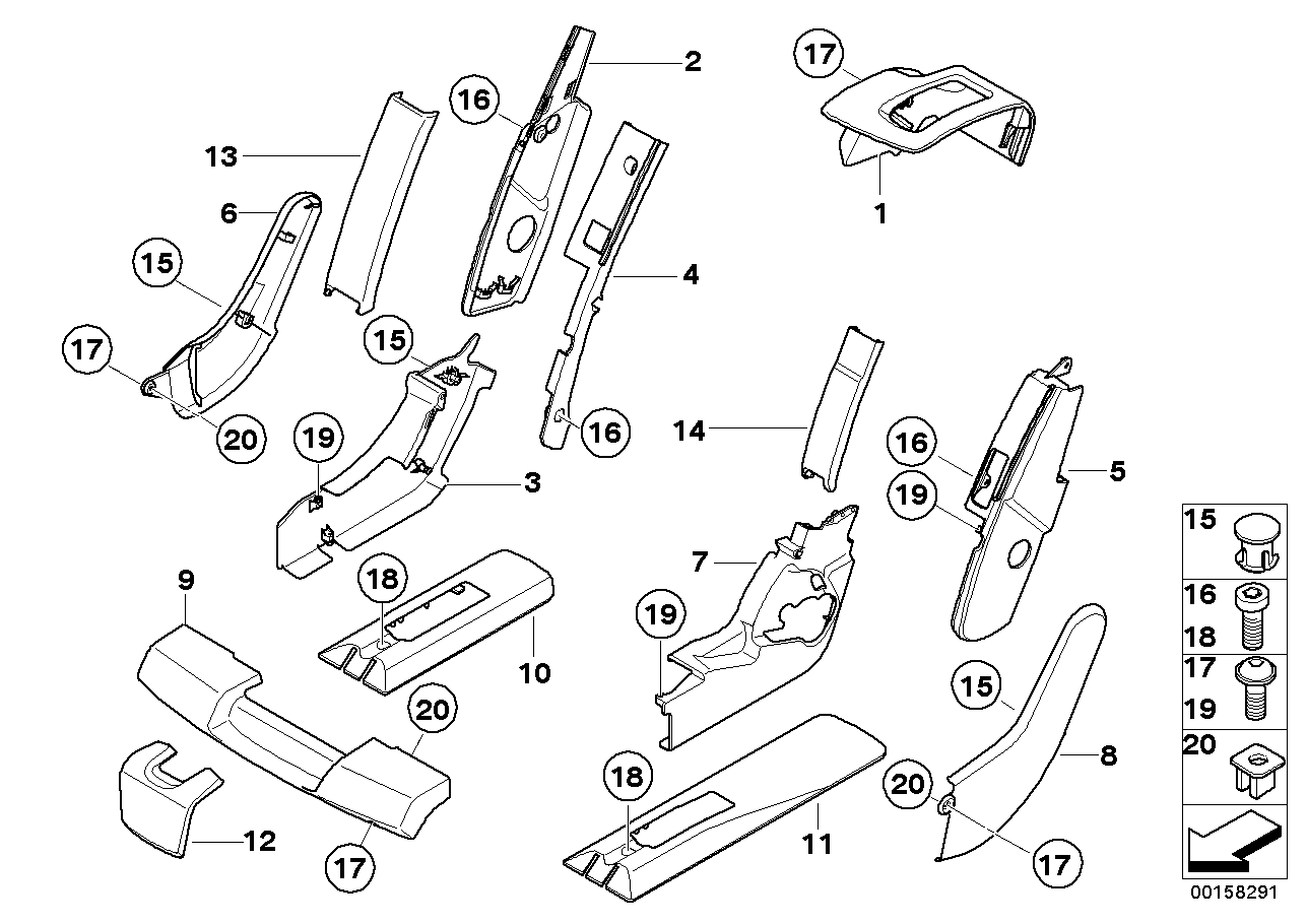 BMW 52209120255 Covering Center