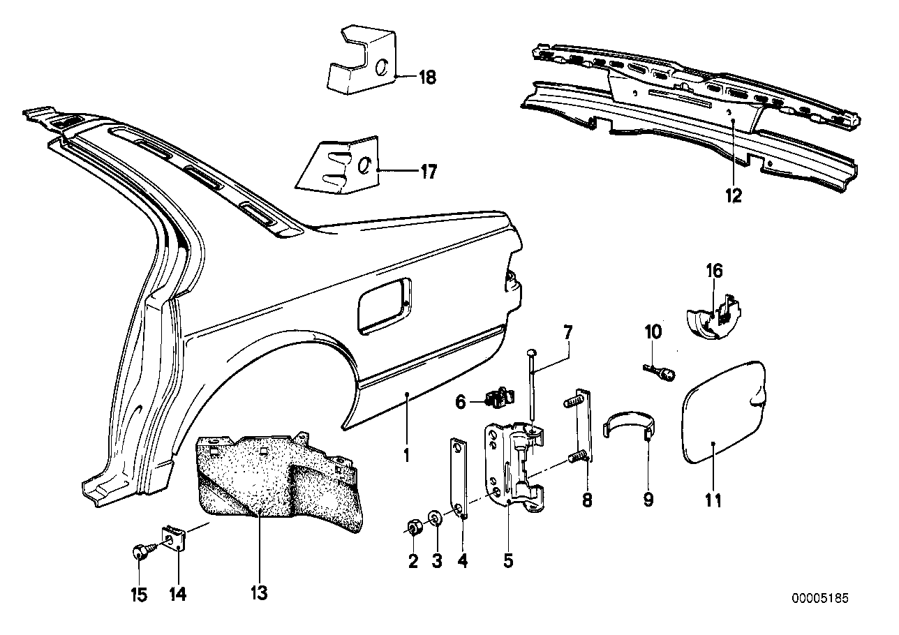 BMW 51171846701 Hinge