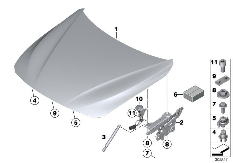 BMW 41007347919 Hood