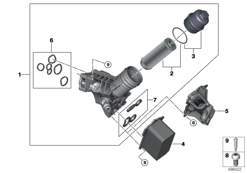 BMW 11428489299 THERMOSTAT HOUSING WITH THER