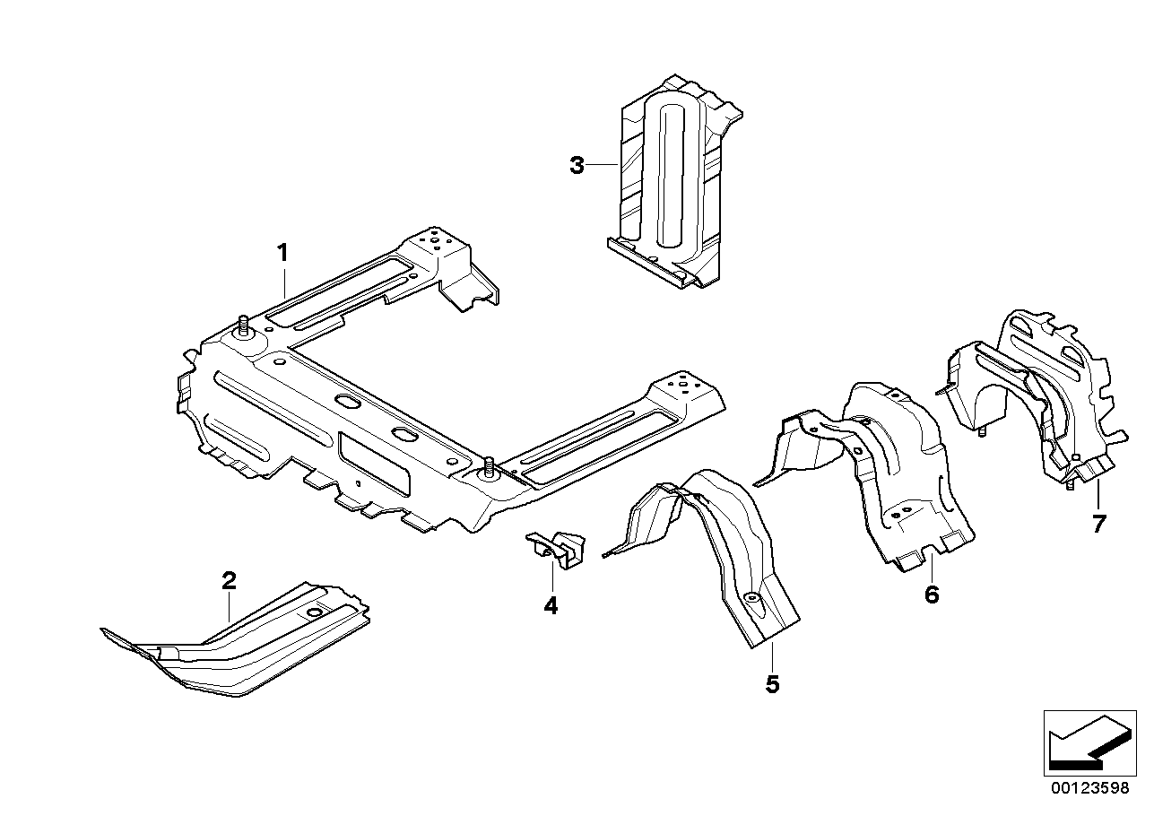 BMW 41003413975 Support, Seat Console, Left