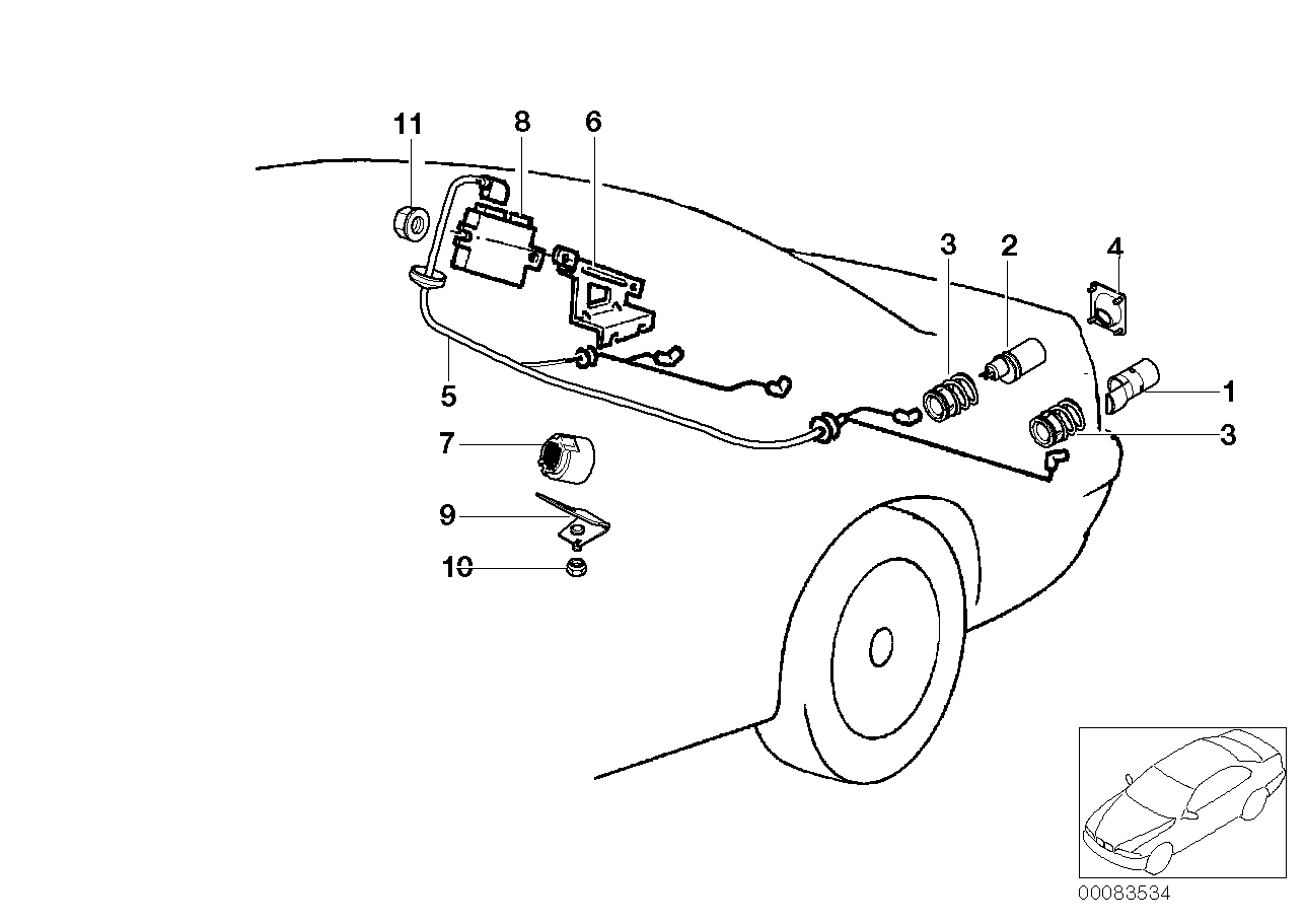 BMW 66201382251 Ultrasonic-Sensor, Exterior