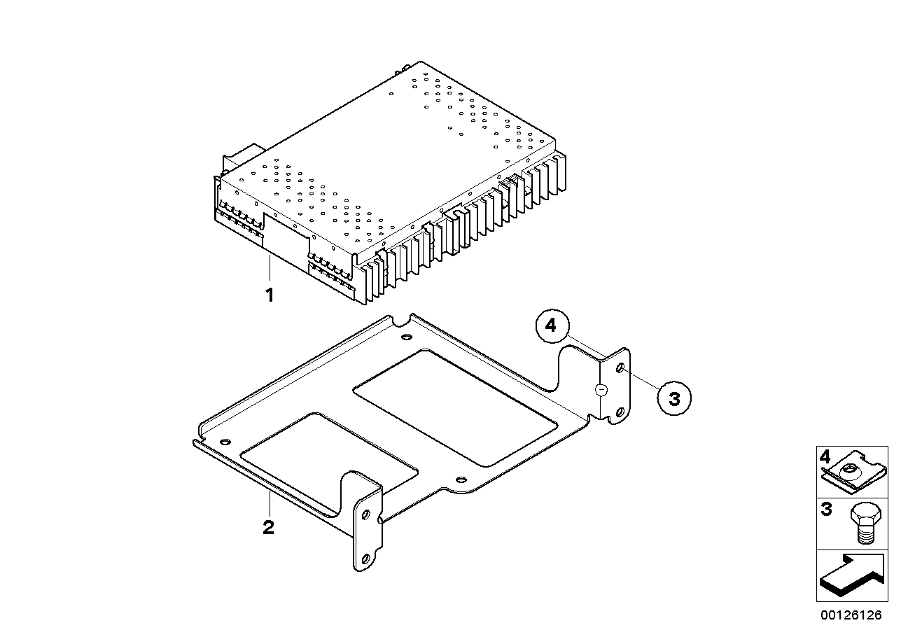 BMW 65106929185 Bracket, Satellite- Radio