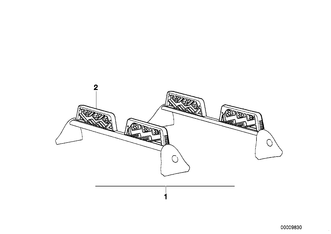 BMW 82129401208 Set Ski Holder