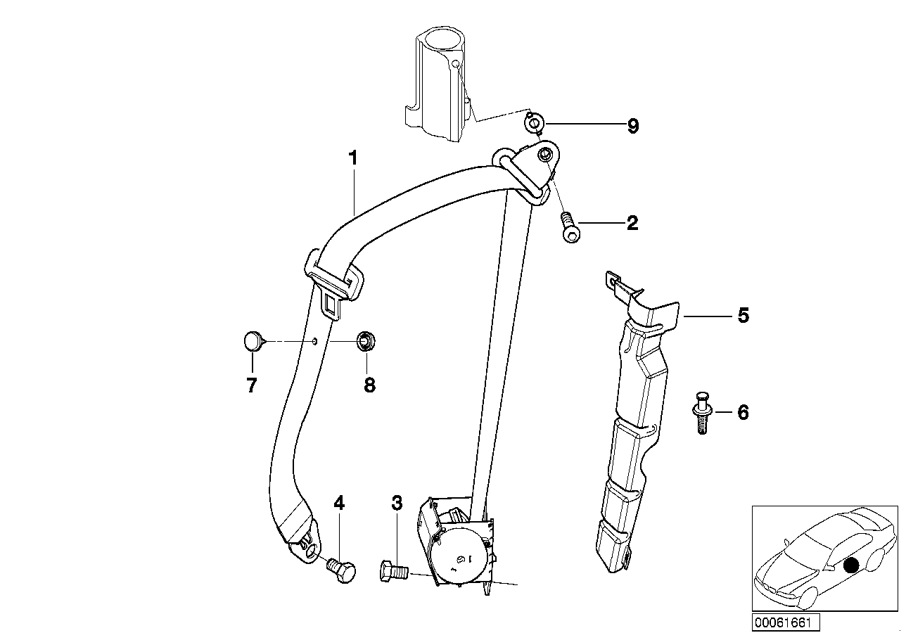 BMW 72117000915 Fillister Head Screw