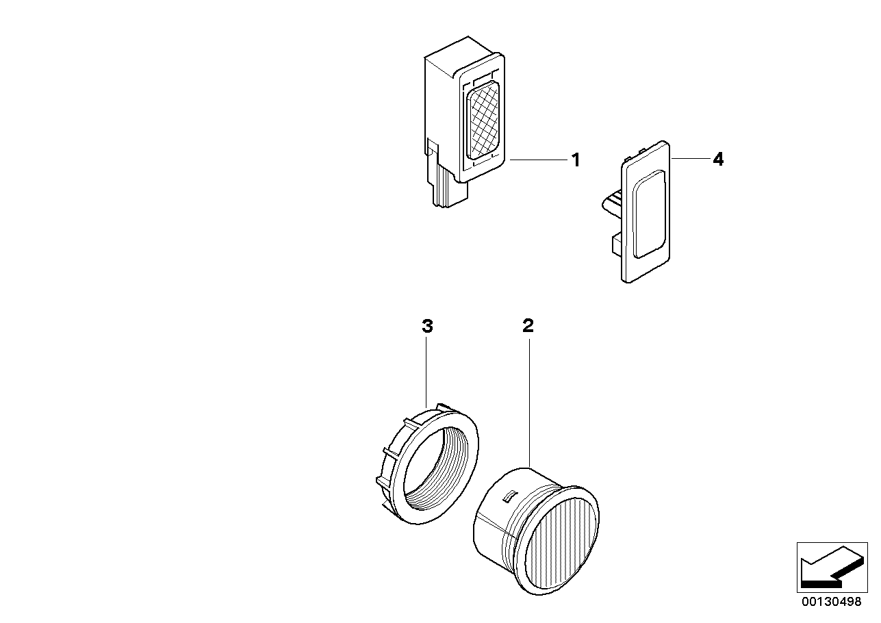 BMW 84316944144 Cover, Microphone