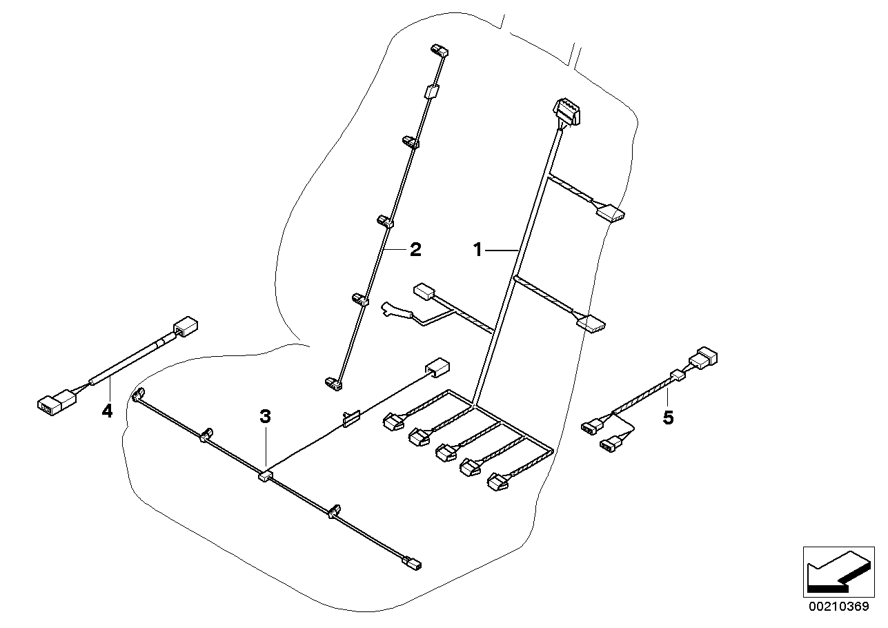 BMW 61129118469 Cable Set, Valve Block, Lumbar