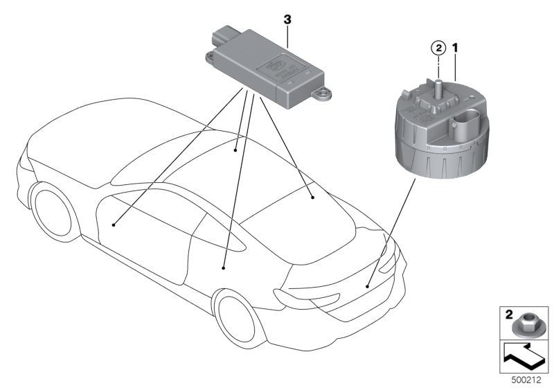 BMW 65759891409 ALTERN.POWER SIREN W INCLINA