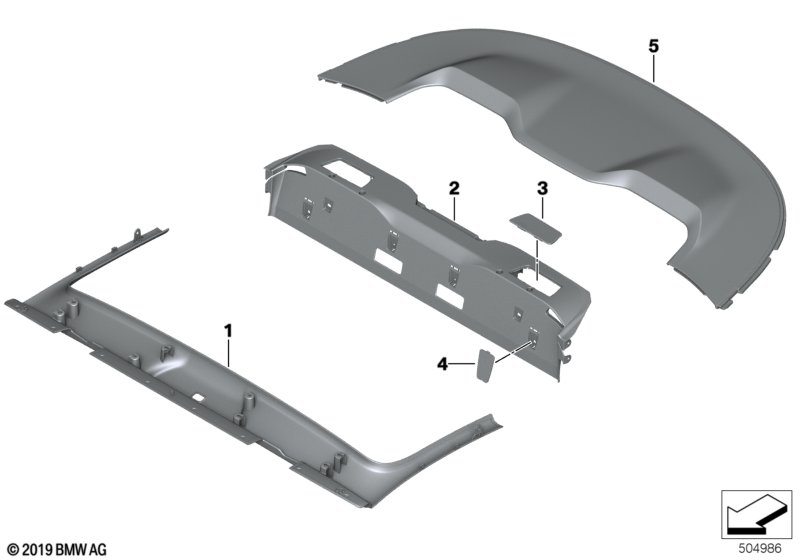 BMW 51437996606 COVER FOR TRIM GRILL